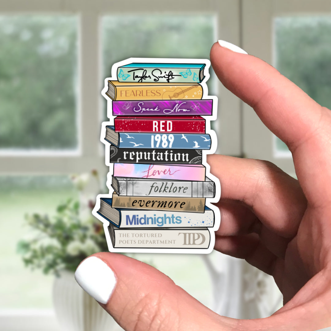 Eras Book Stack Vinyl Sticker