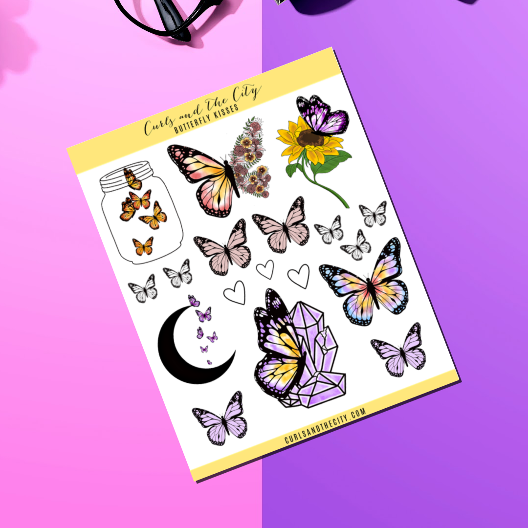 Butterfly Kisses Sticker Sheet