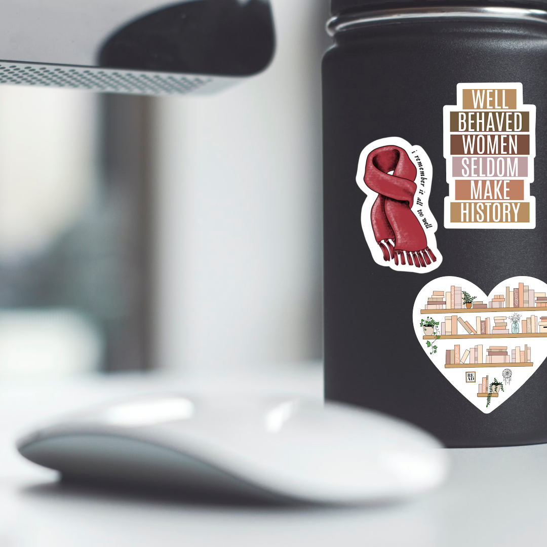 Red Scarf Vinyl Sticker