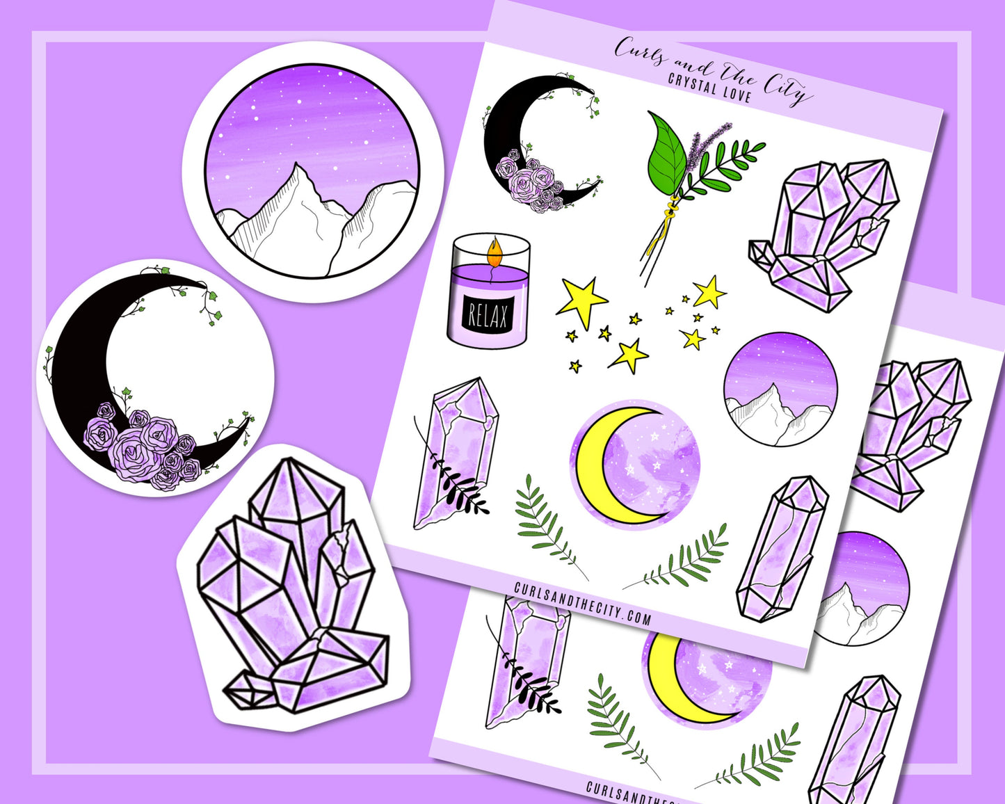Crystal Love Sticker Sheet