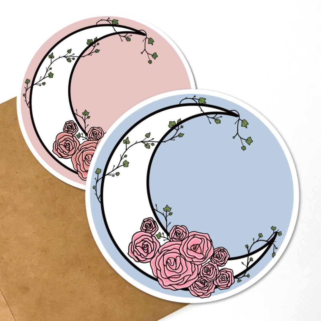 Roses on the Moon Vinyl Sticker
