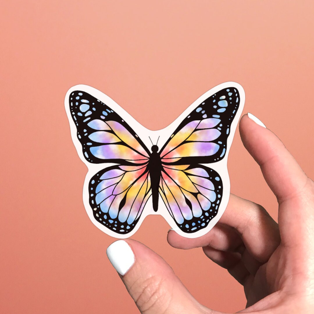 Tie Dye Butterfly Vinyl Sticker