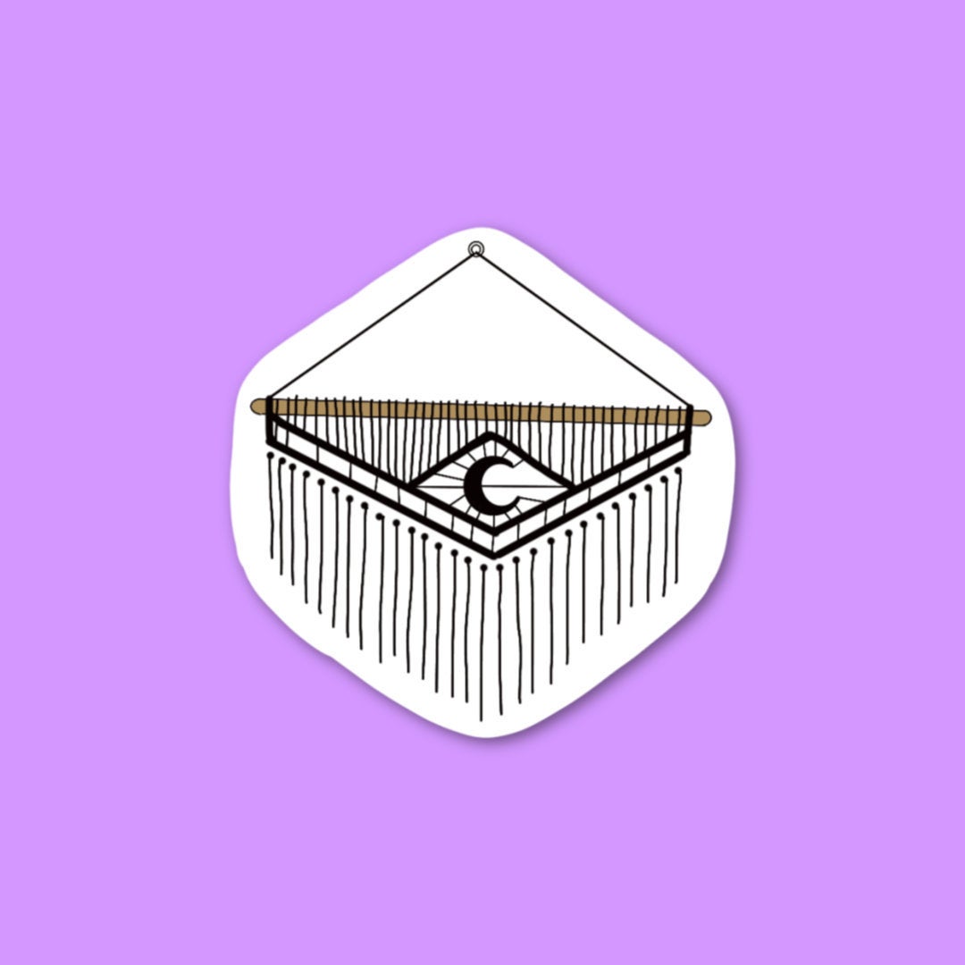 Macrame Wall Hanging Vinyl Sticker