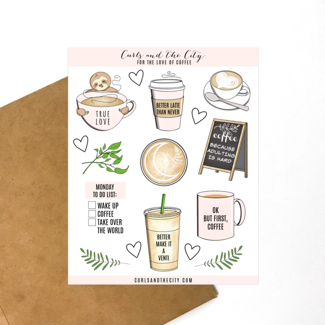 For the Love of Coffee Sticker Sheet
