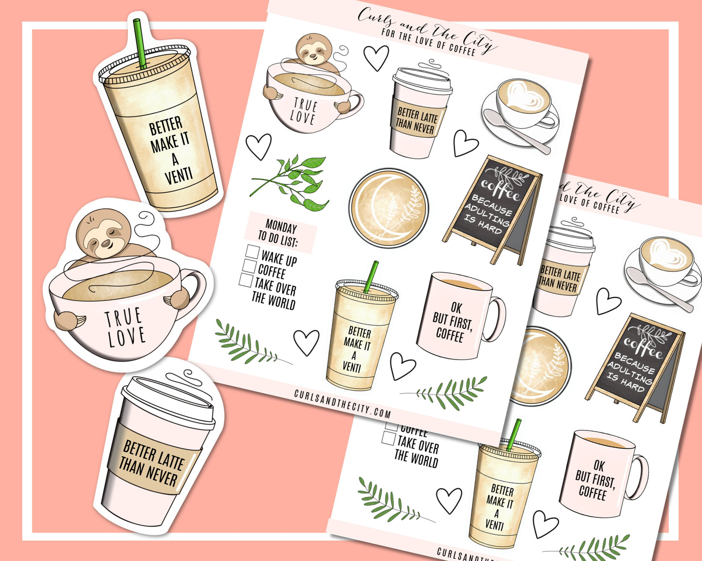 For the Love of Coffee Sticker Sheet