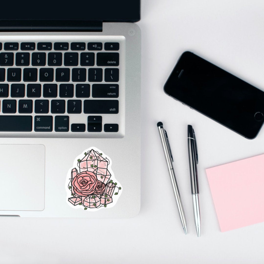 Rose Crystals Vinyl Sticker