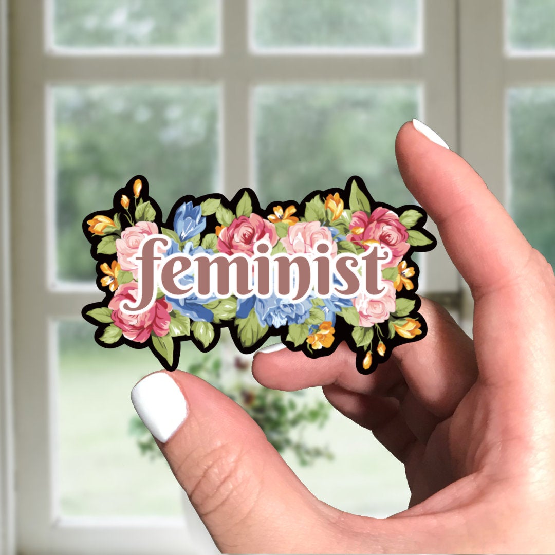 Floral Feminist Vinyl Sticker