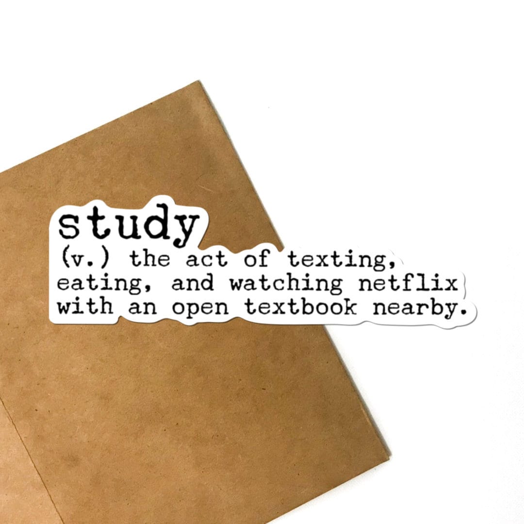 Study Definition Vinyl Sticker