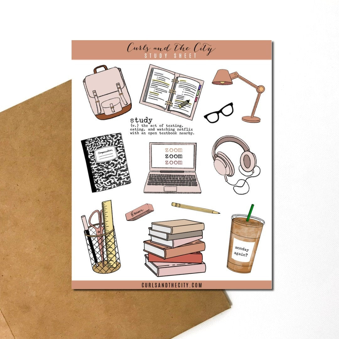 Study Sticker Sheet