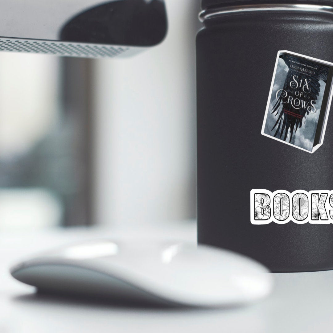 Floral Books Vinyl Sticker
