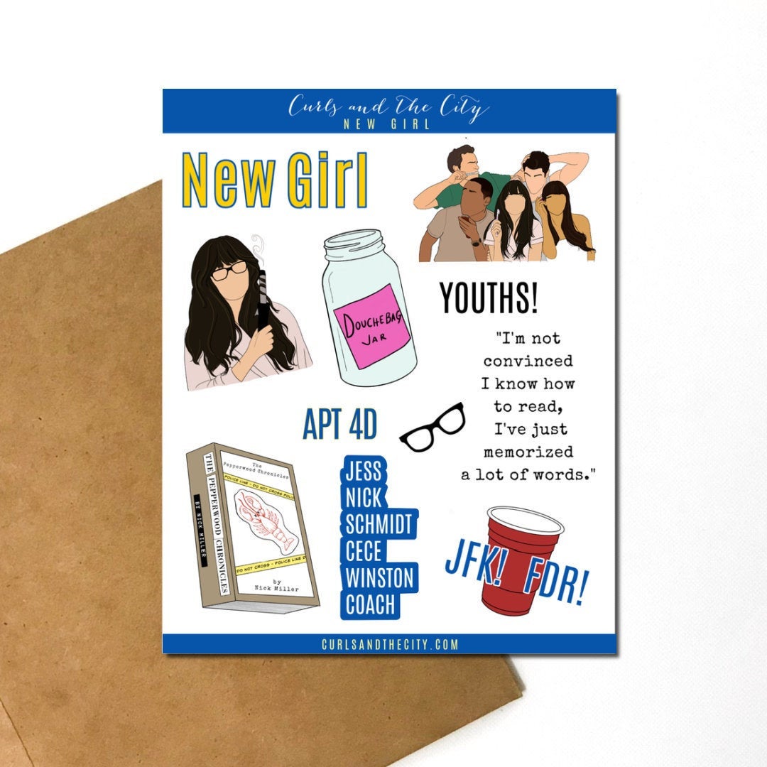 New Girl Sticker Sheet