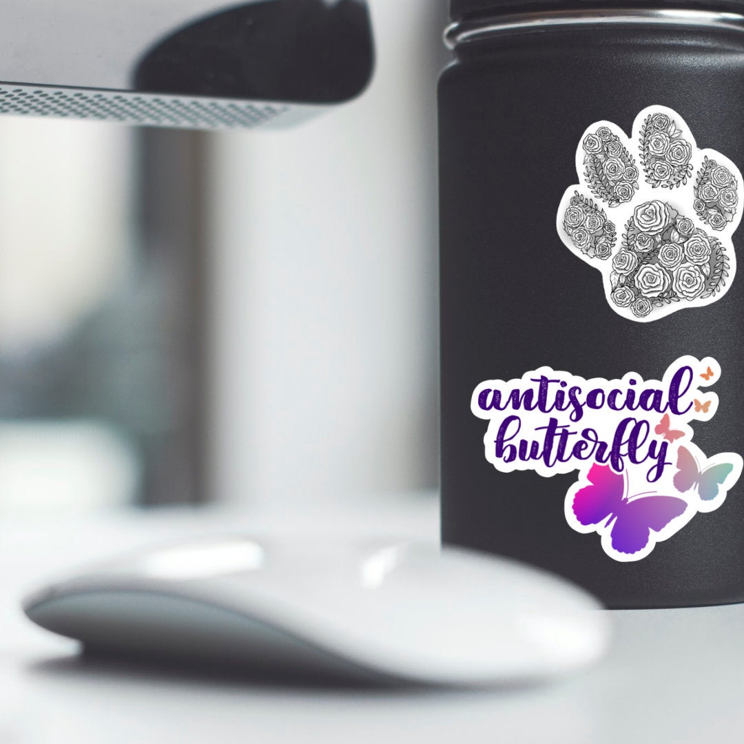 Antisocial Butterfly Sticker