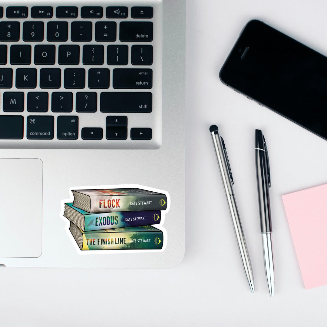Flock Book Stack Sticker