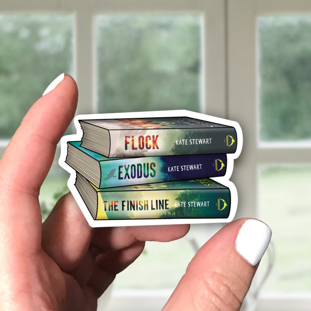 Flock Book Stack Sticker