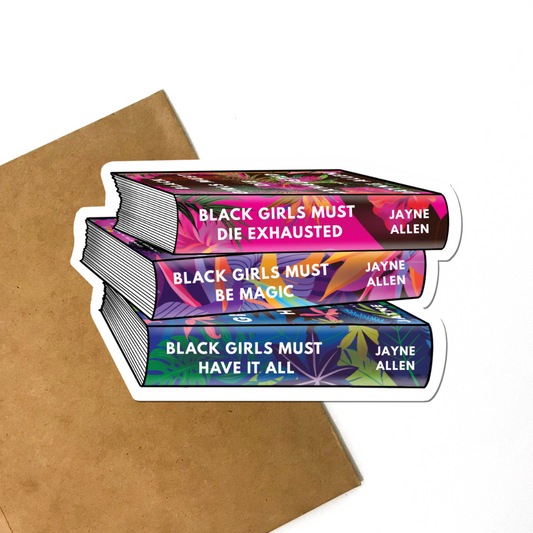 J Allen Book Stack Sticker