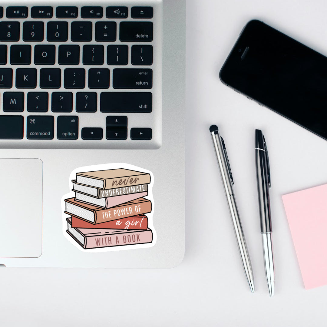 Never Underestimate a Girl Vinyl Sticker