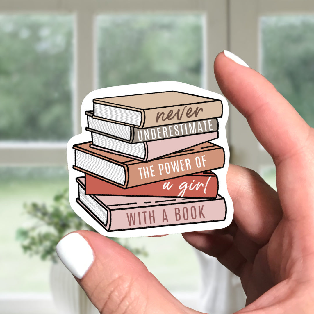 Never Underestimate a Girl Vinyl Sticker
