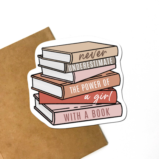 Never Underestimate a Girl Vinyl Sticker