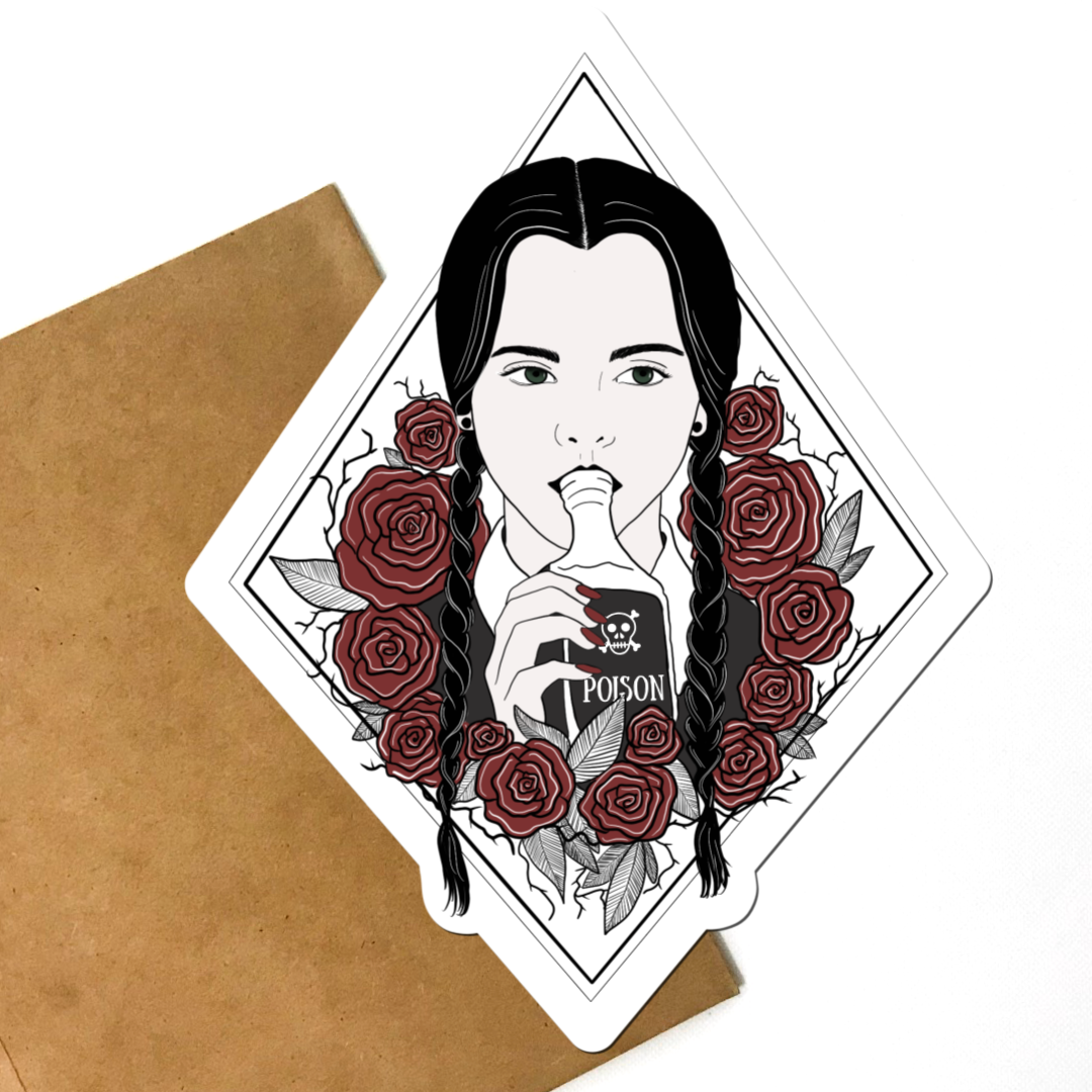 Wednesday Addams Vinyl Sticker
