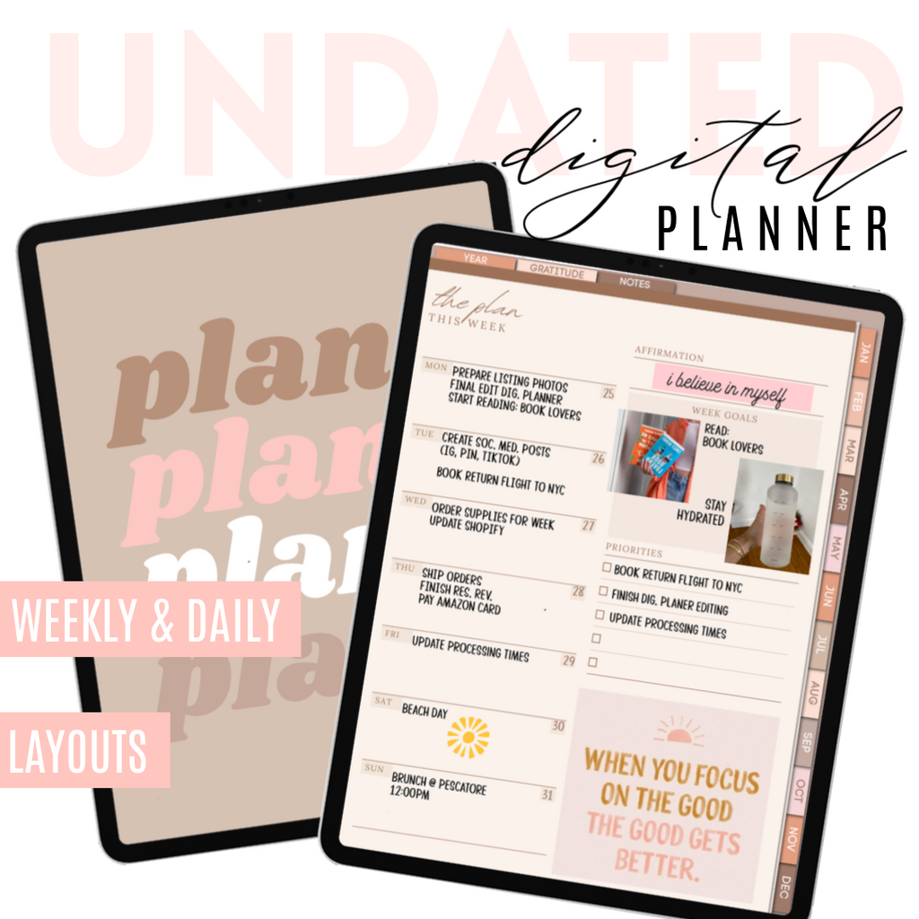 Neutral Undated Digital Planner