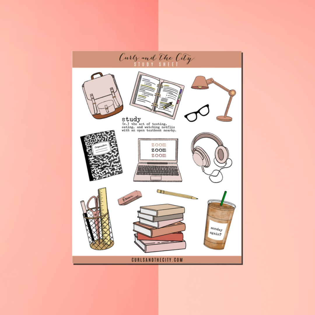 Study Sticker Sheet
