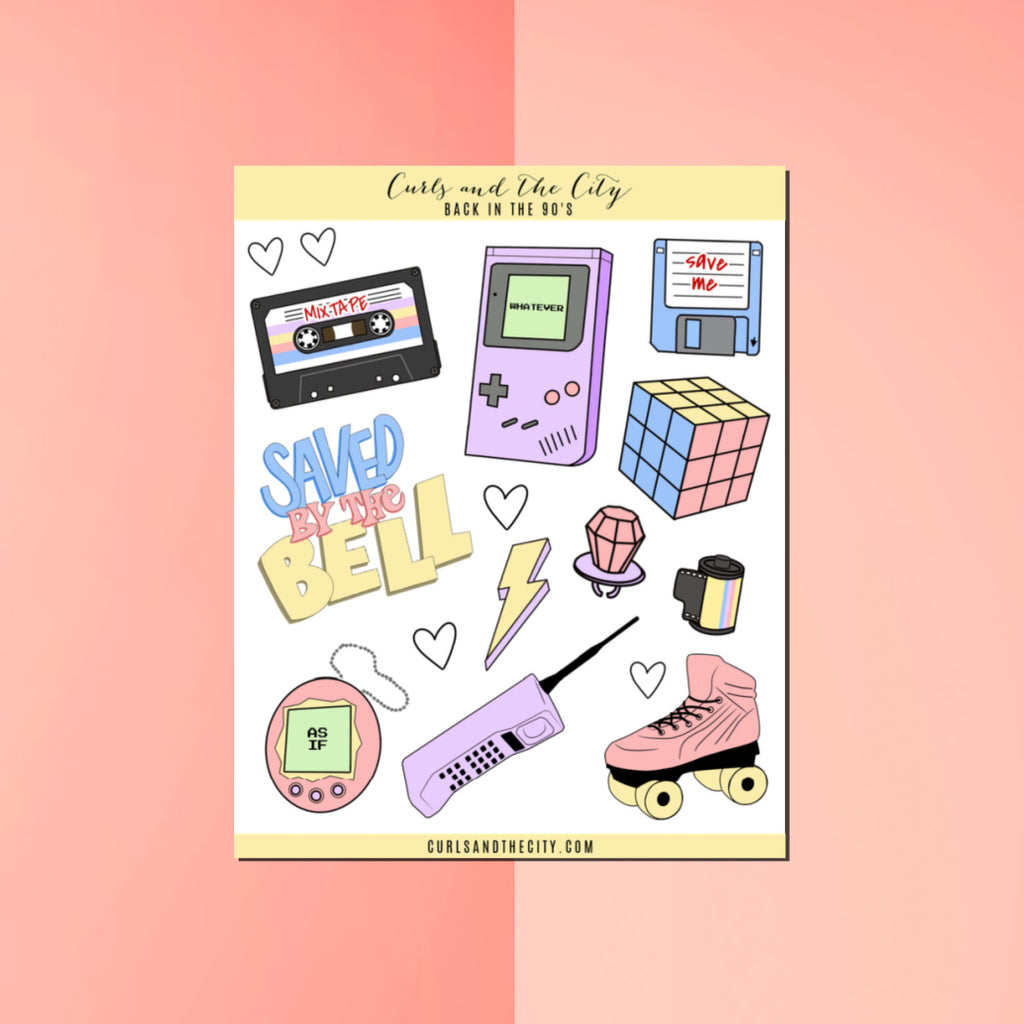 Back in the 90's Retro Planner Sticker Sheet