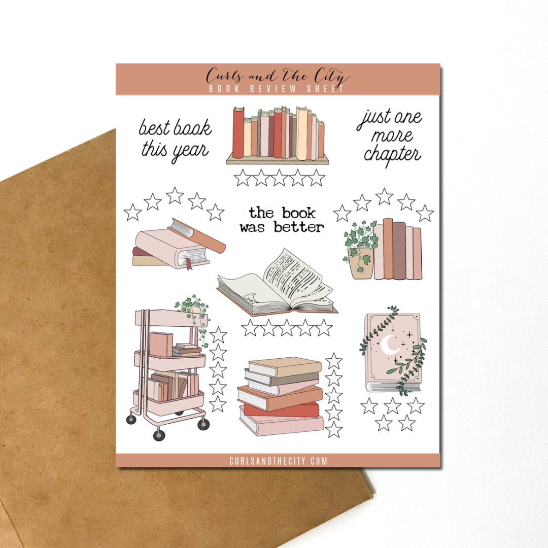 Book Review Sticker Sheet