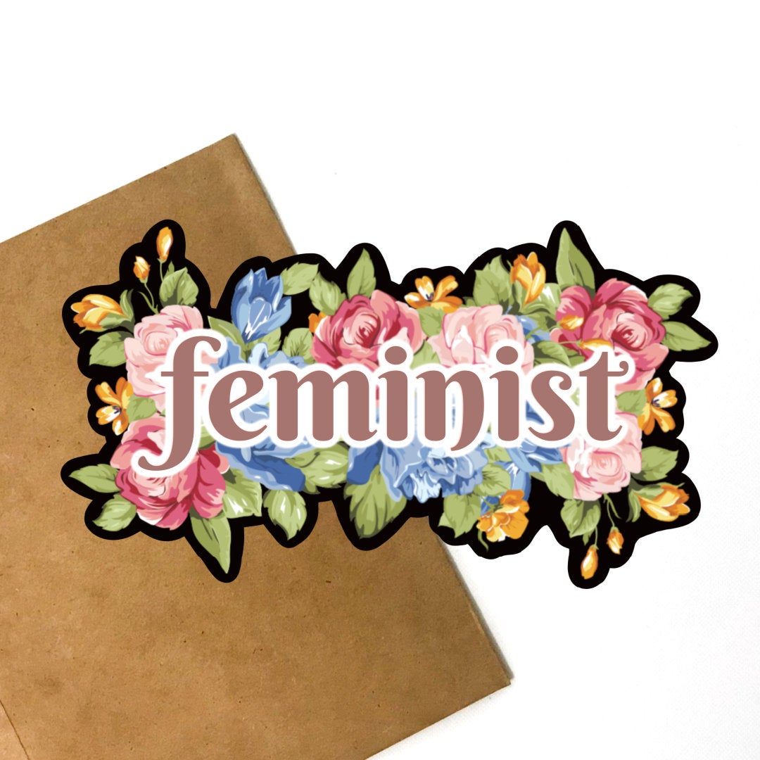 Floral Feminist Vinyl Sticker