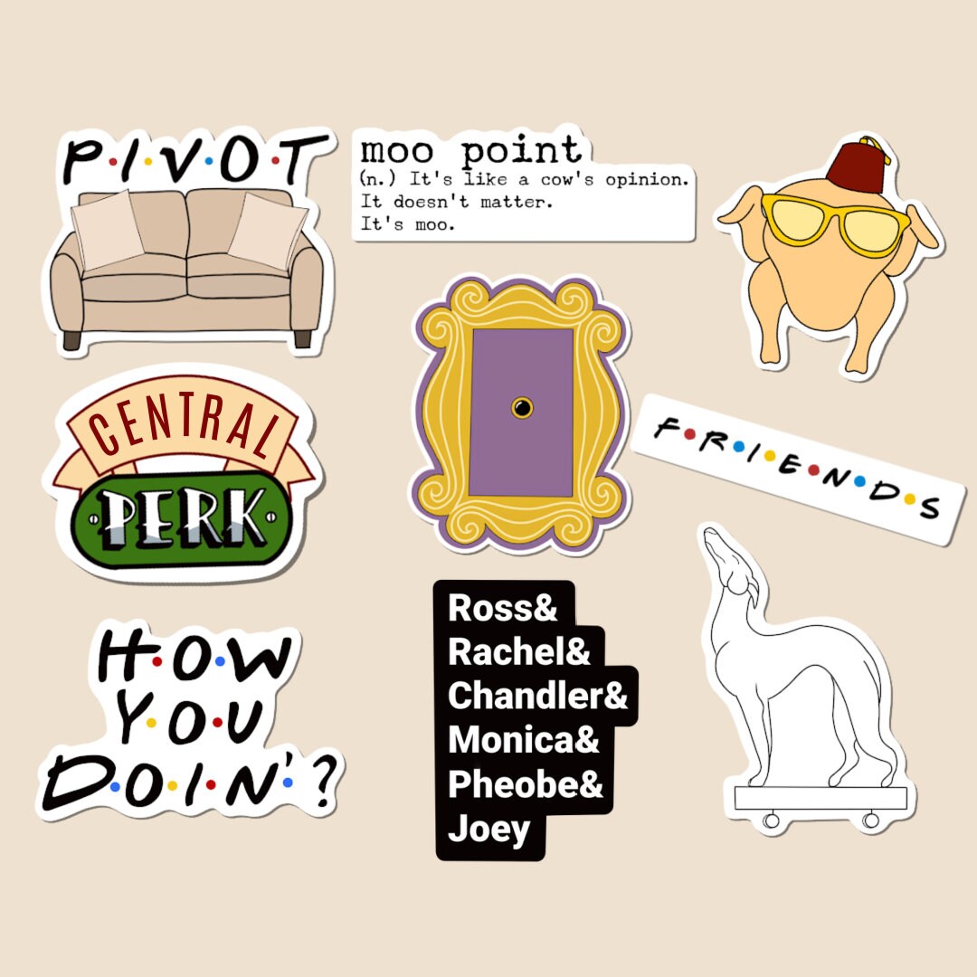 Friends Characters Sticker Friends Vinyl Sticker Pack – Bookish City